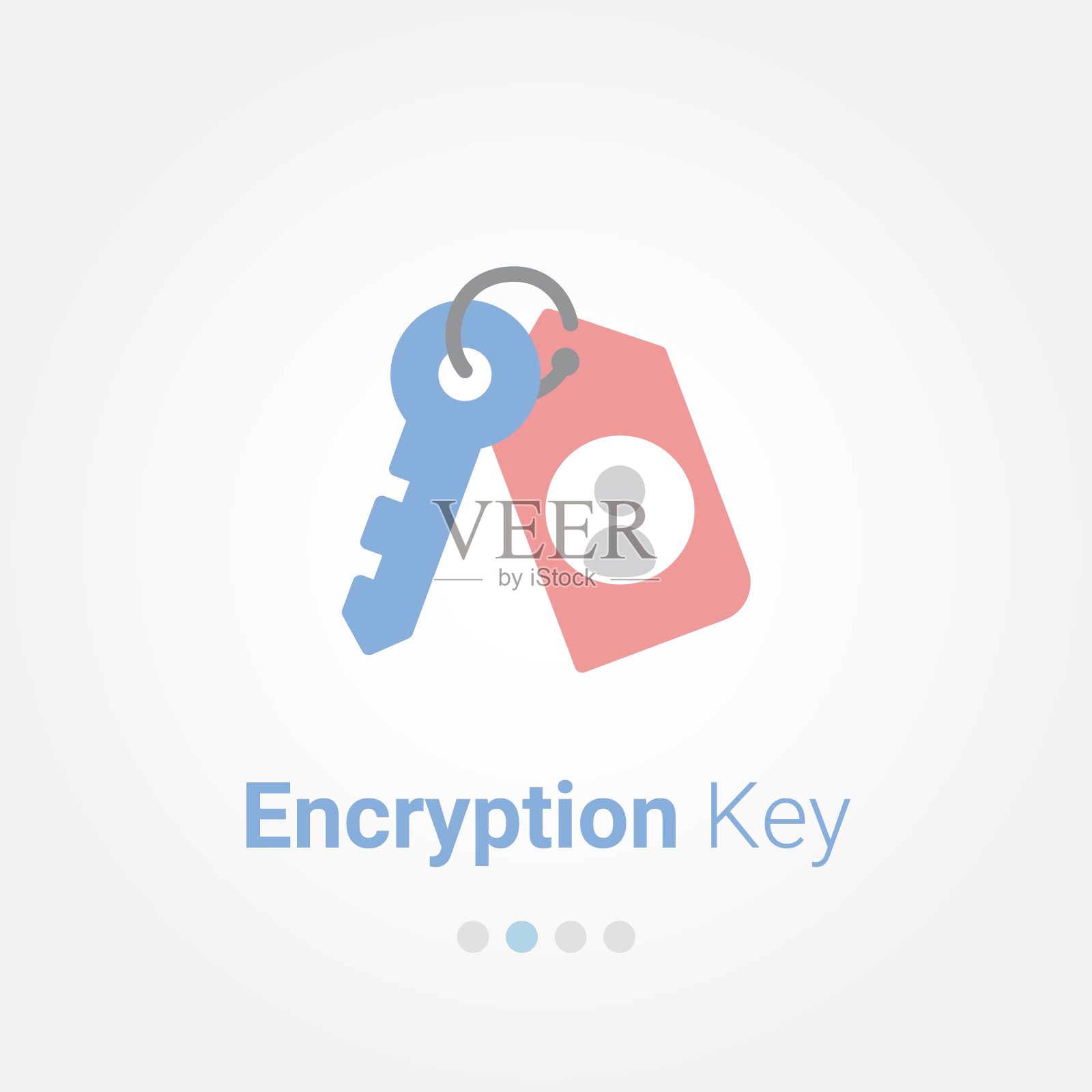 加密密钥与矢量图标插画图片素材