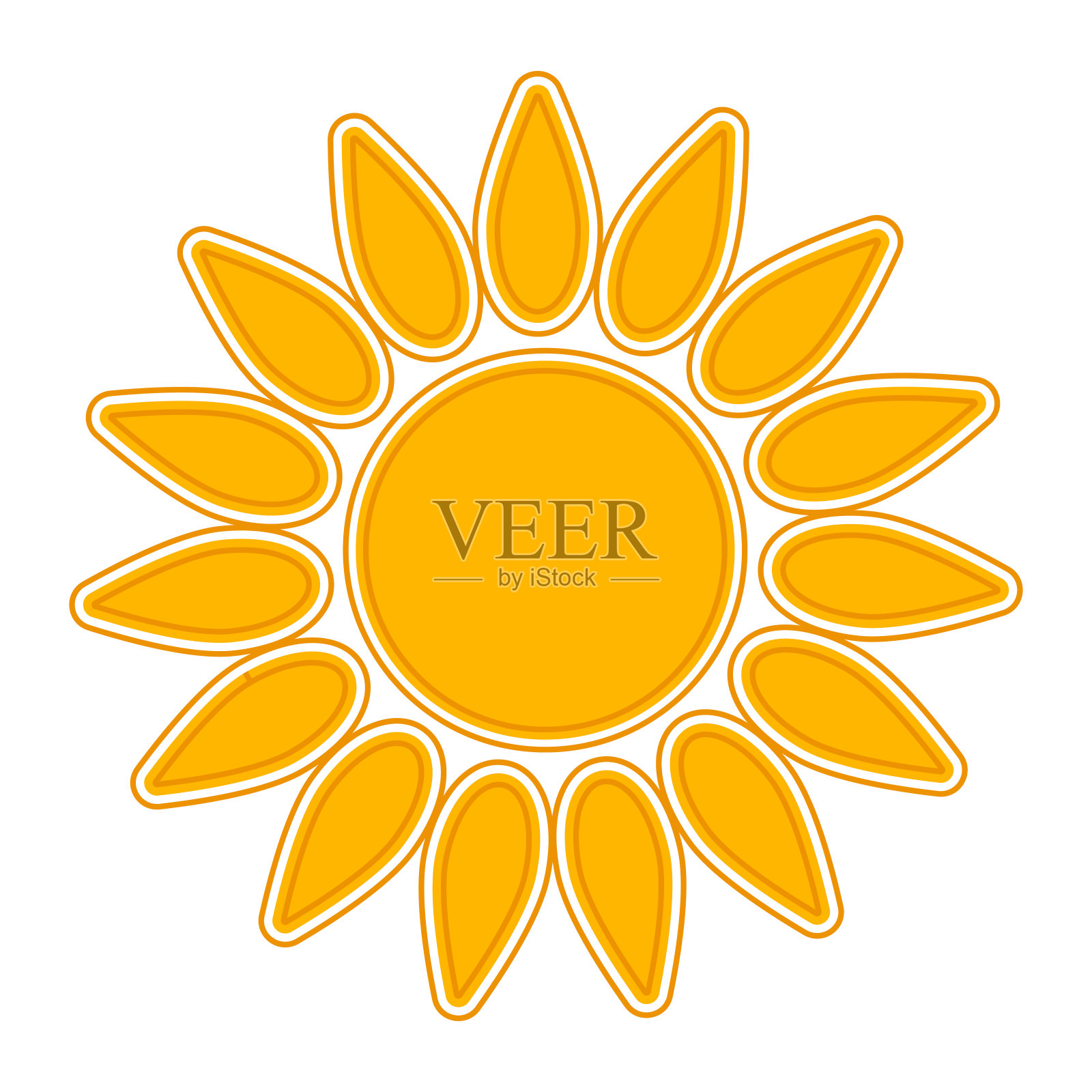 抽象太阳图标插画图片素材