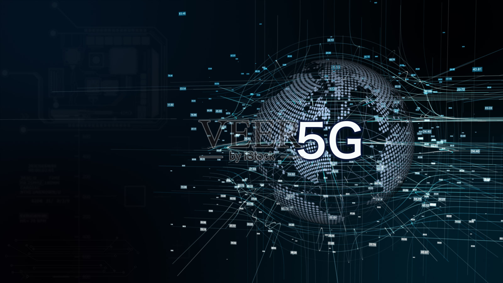 数字世界5G AI物联网金融科技照片摄影图片