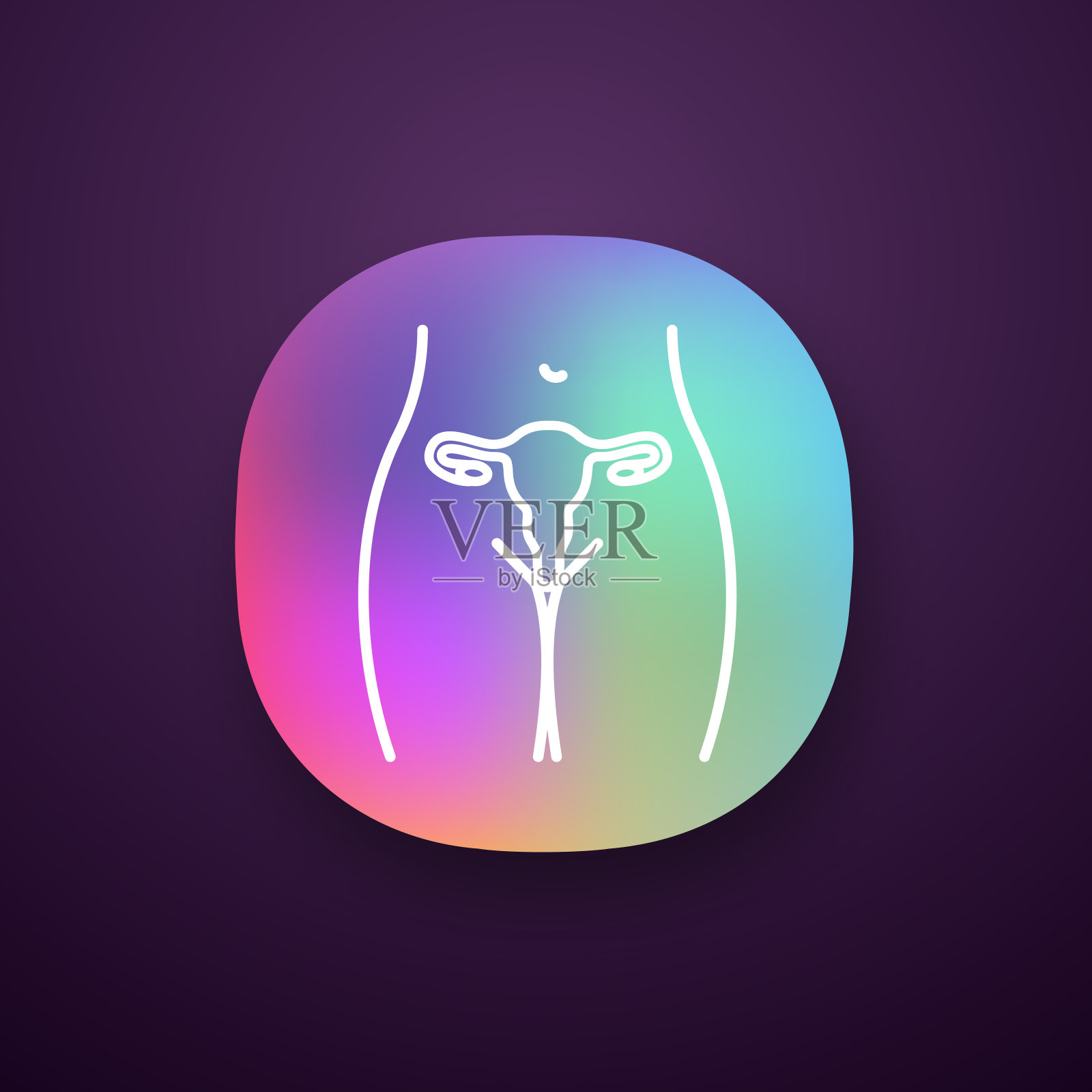 女性生殖系统图标插画图片素材