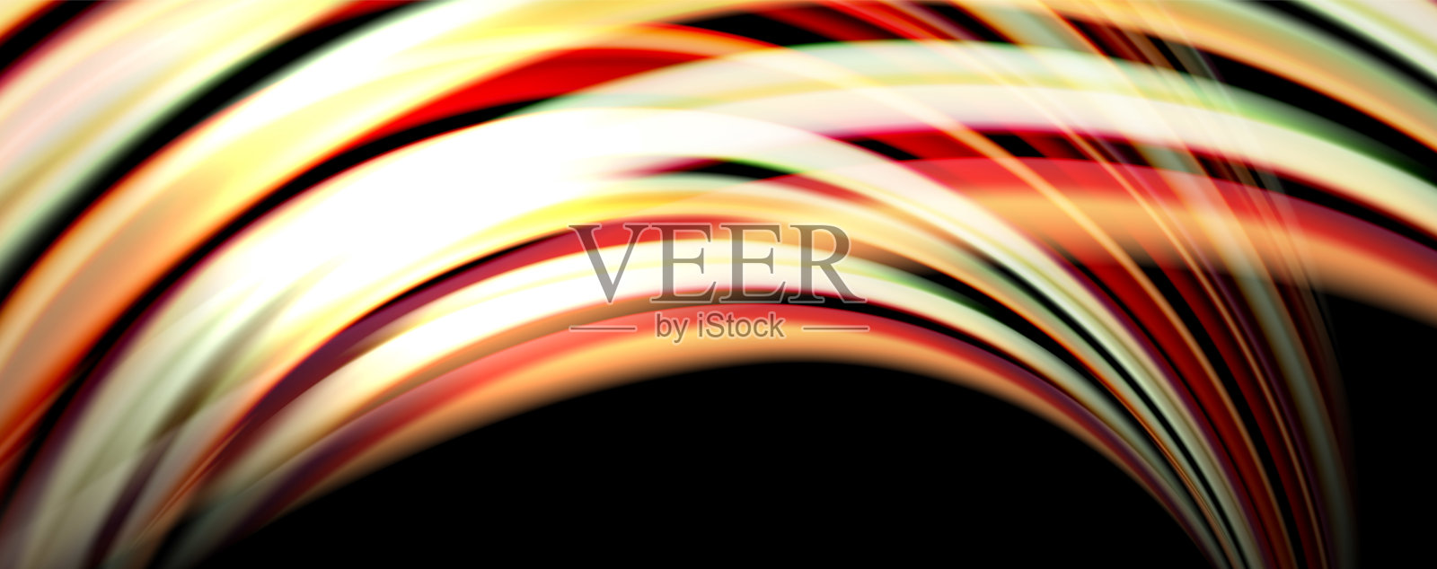 流体颜色旋涡为黑色。现代的背景与时尚的设计插画图片素材