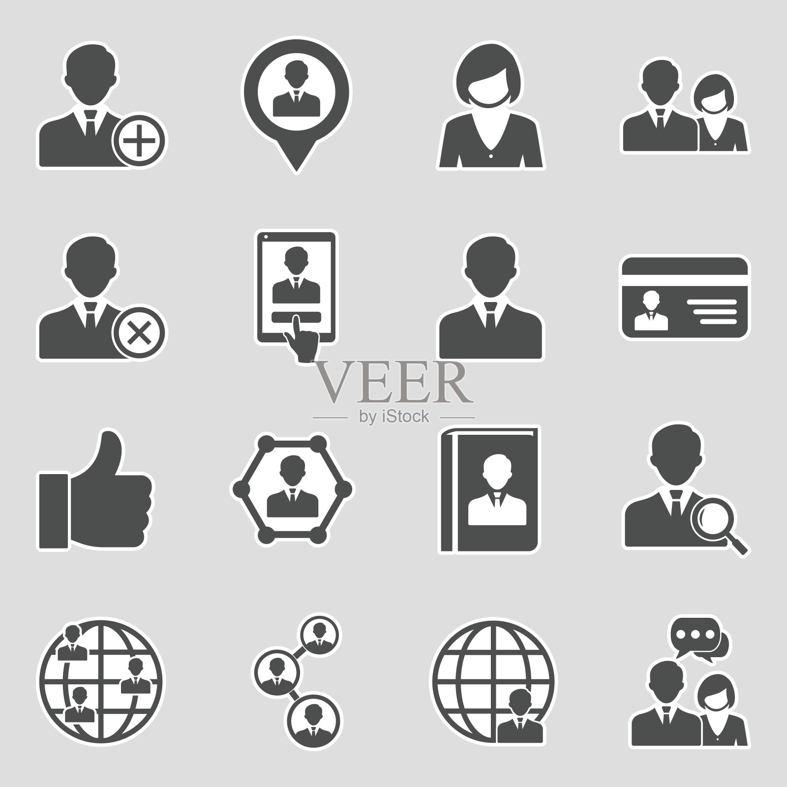 社交网络图标。贴纸设计。矢量插图。图标素材