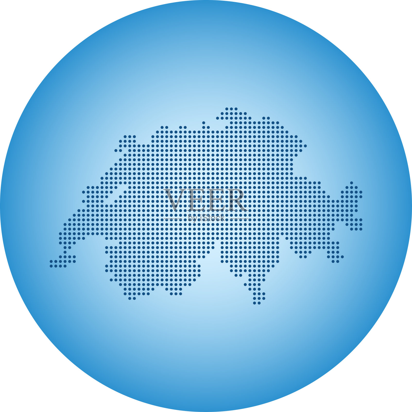 瑞士的地图插画图片素材