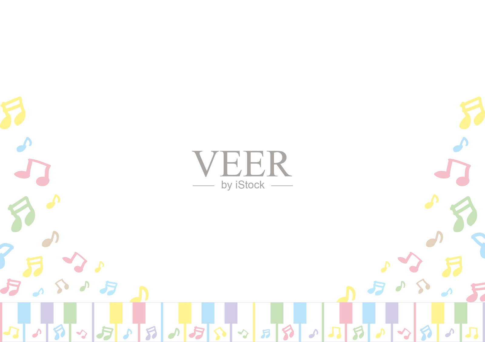 手绘音符音乐会背景插画图片素材