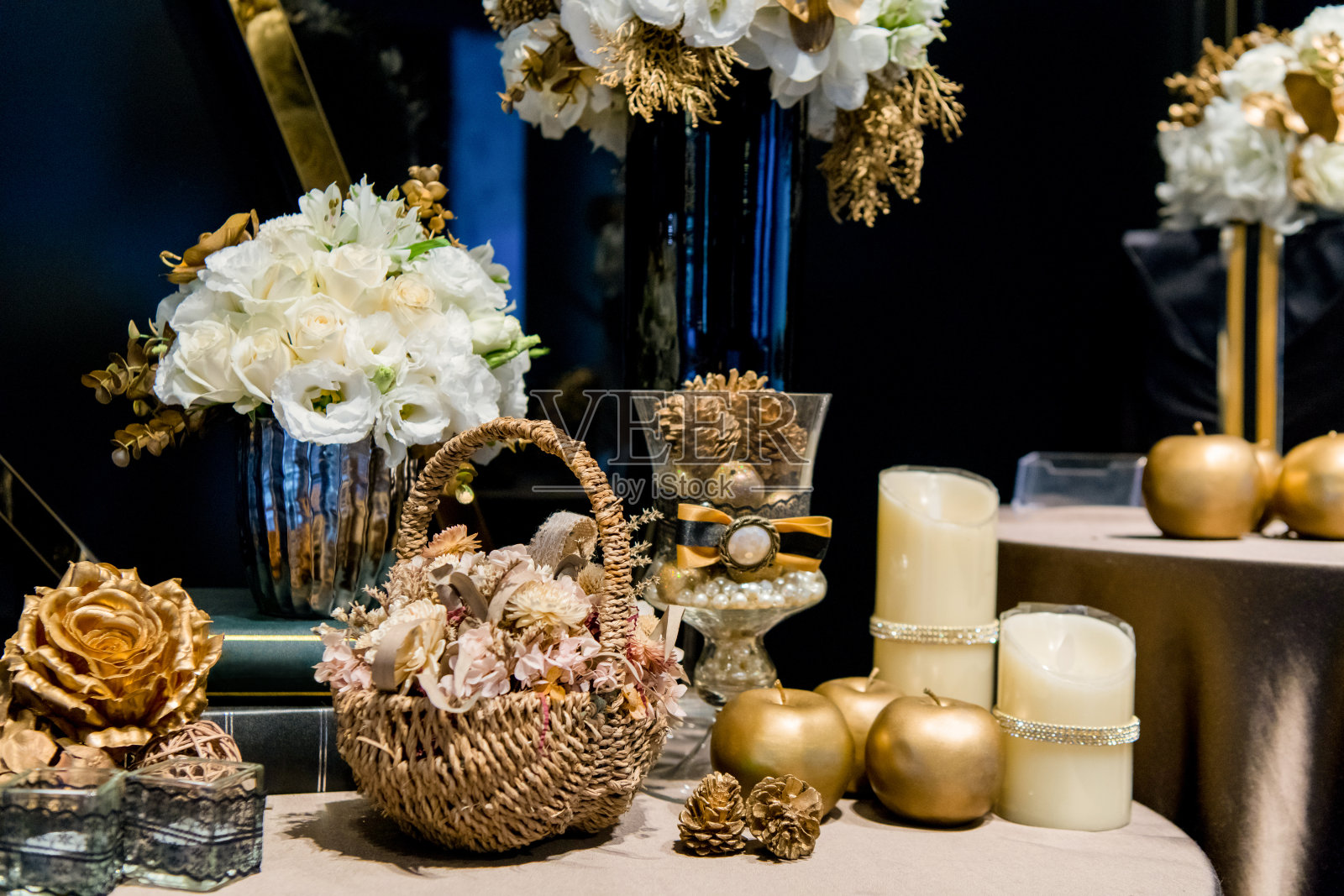 婚礼及宴会装饰展示照片摄影图片