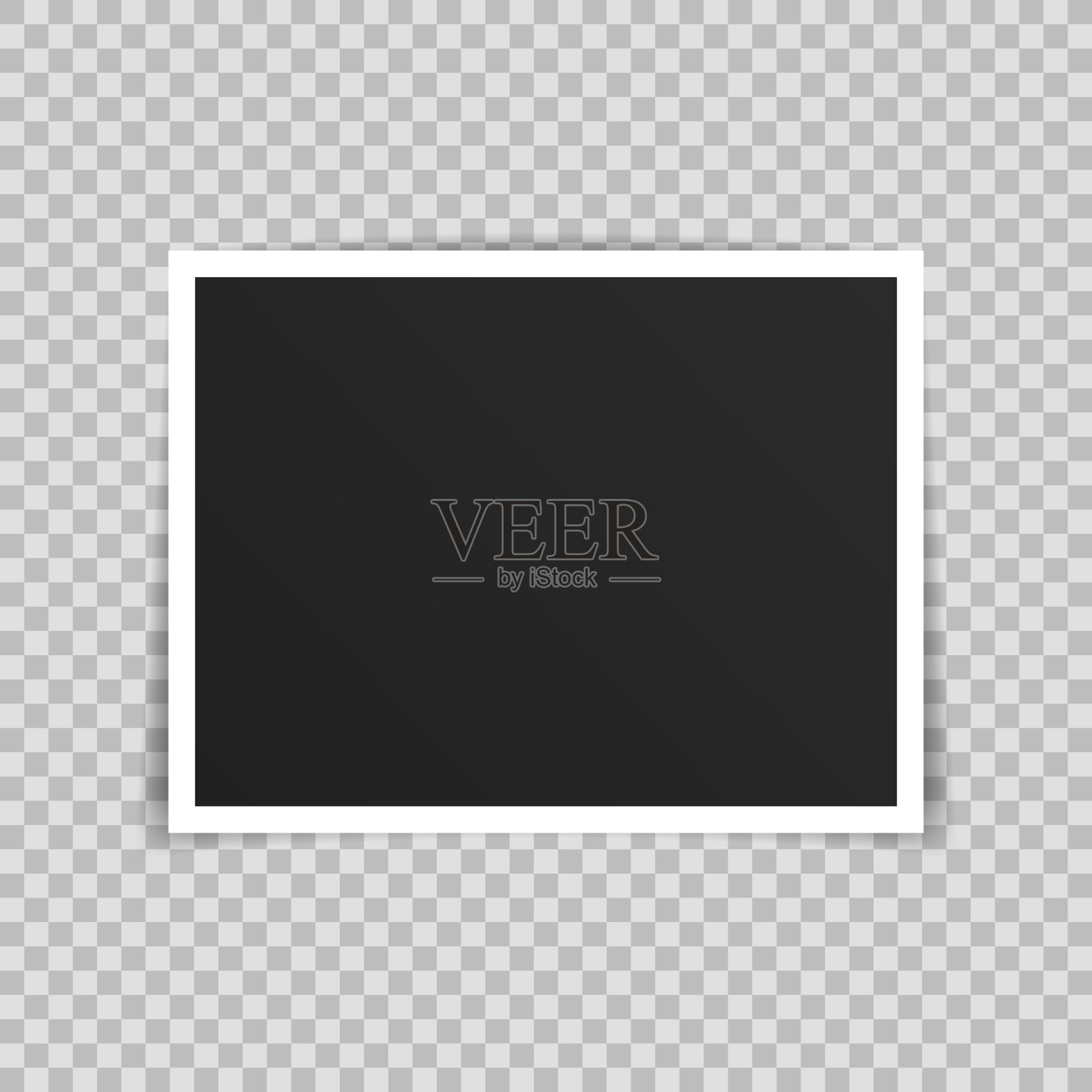 矢量相框模型设计。相框孤立在透明背景上。矢量图插画图片素材