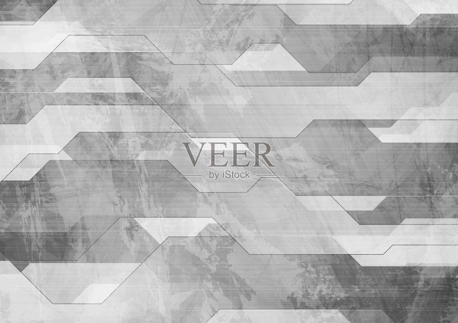 抽象的灰色垃圾技术几何背景插画图片素材