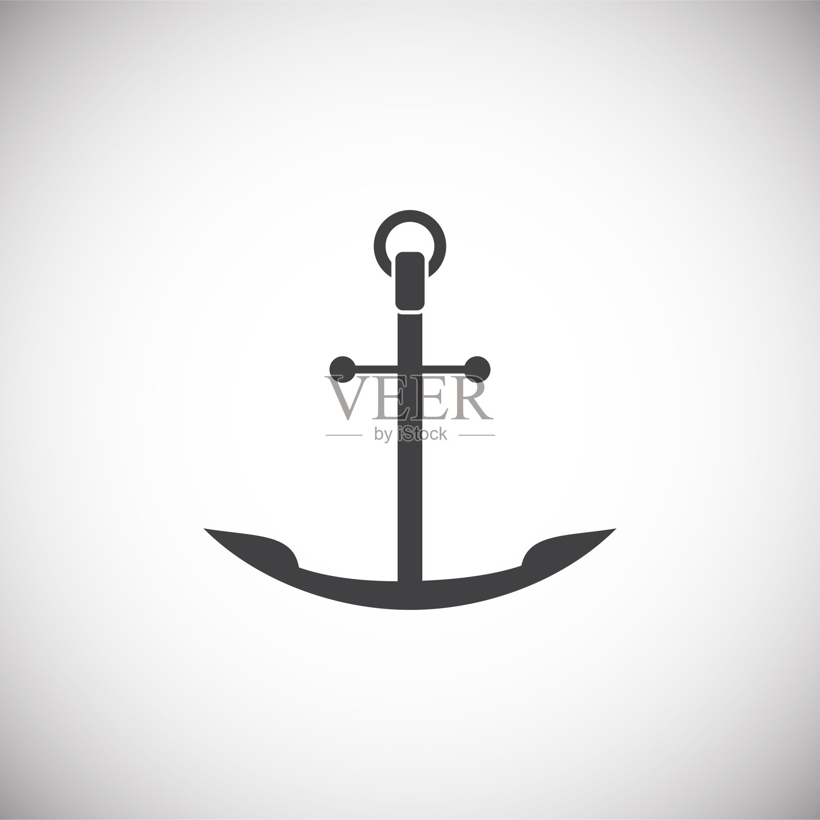 锚图标在背景图形和网页设计。简单的说明。网站按钮或手机应用的互联网概念符号。插画图片素材