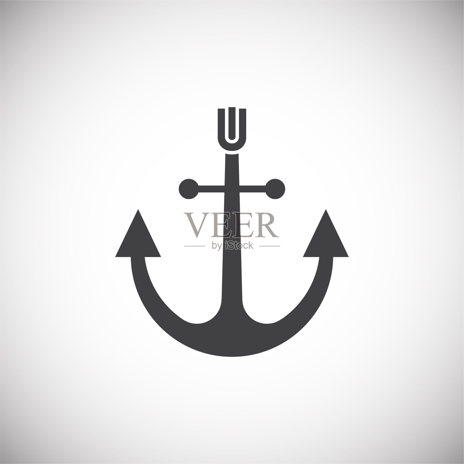 锚图标在背景图形和网页设计。简单的说明。网站按钮或手机应用的互联网概念符号。插画图片素材