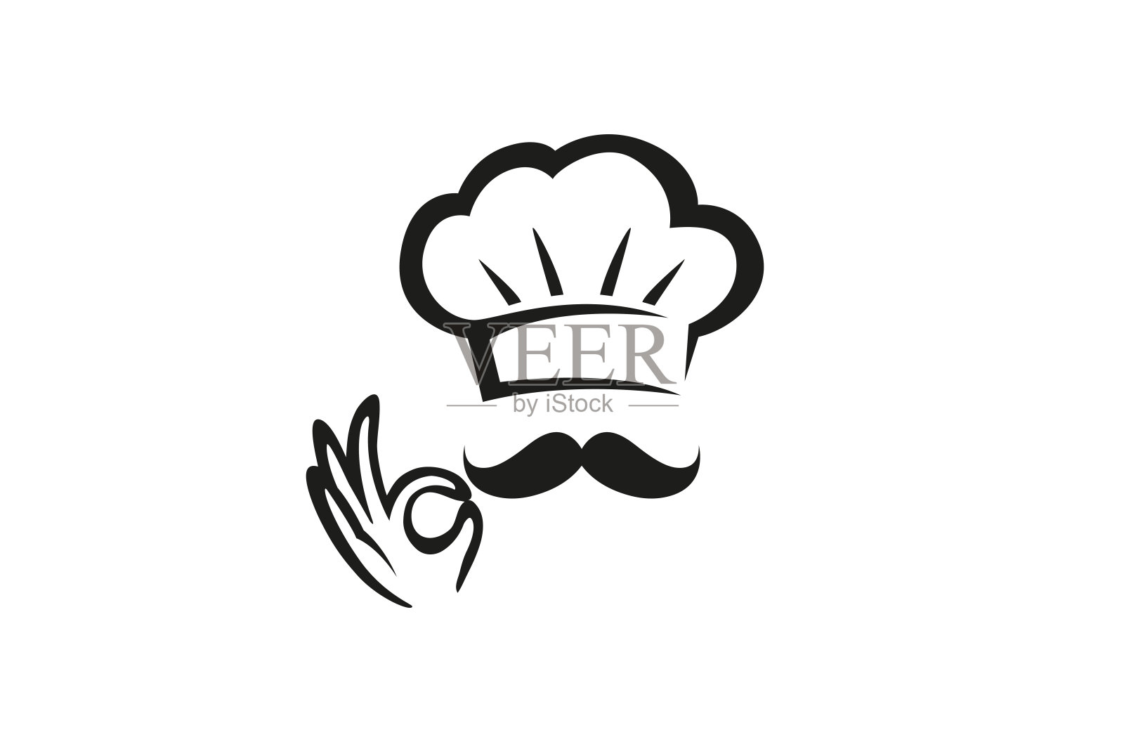 创意厨师手标志标志设计矢量符号插图插画图片素材