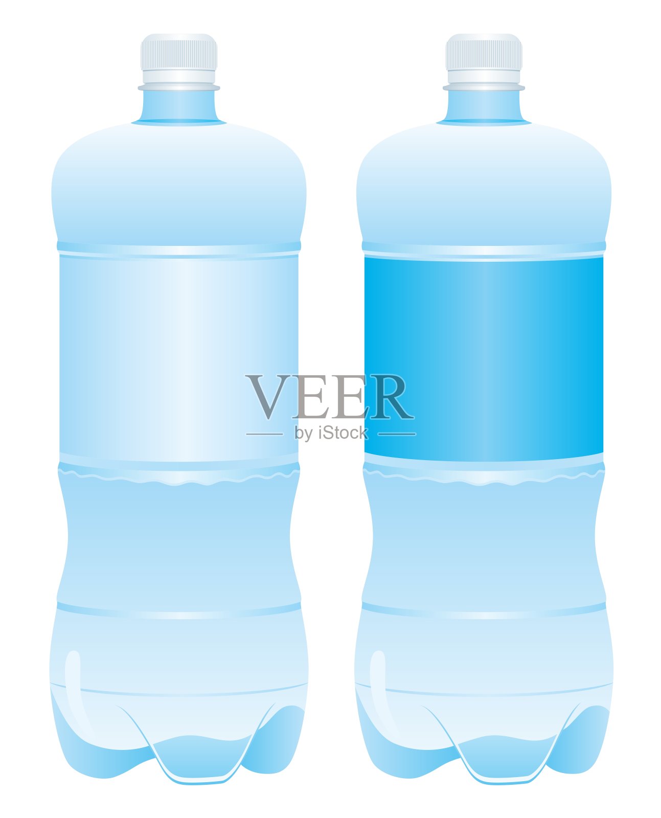 塑料瓶水矢量插画图片素材