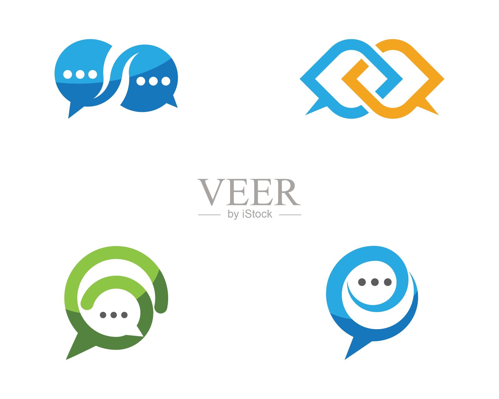 语音气泡图标矢量插图图标素材