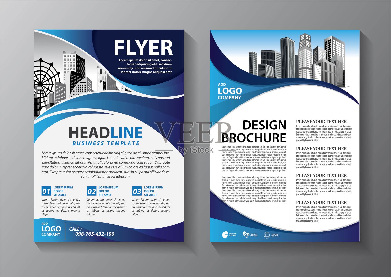 业务抽象向量模板。宣传册设计，封面现代布局，年度报告，海报，传单在A4彩色三角形，几何形状的技术，科学，市场与光背景插画图片素材