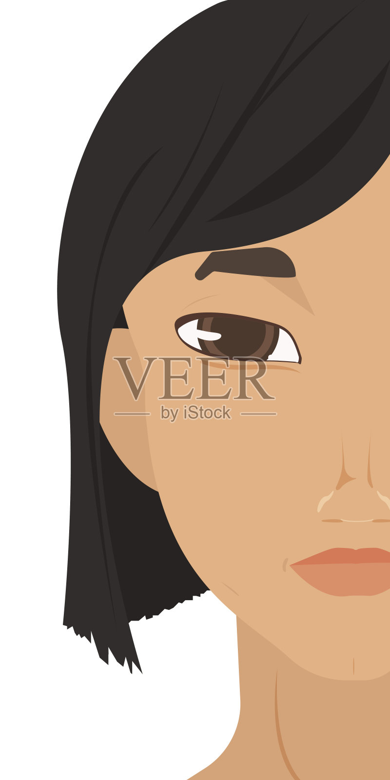 东亚的女人插画图片素材