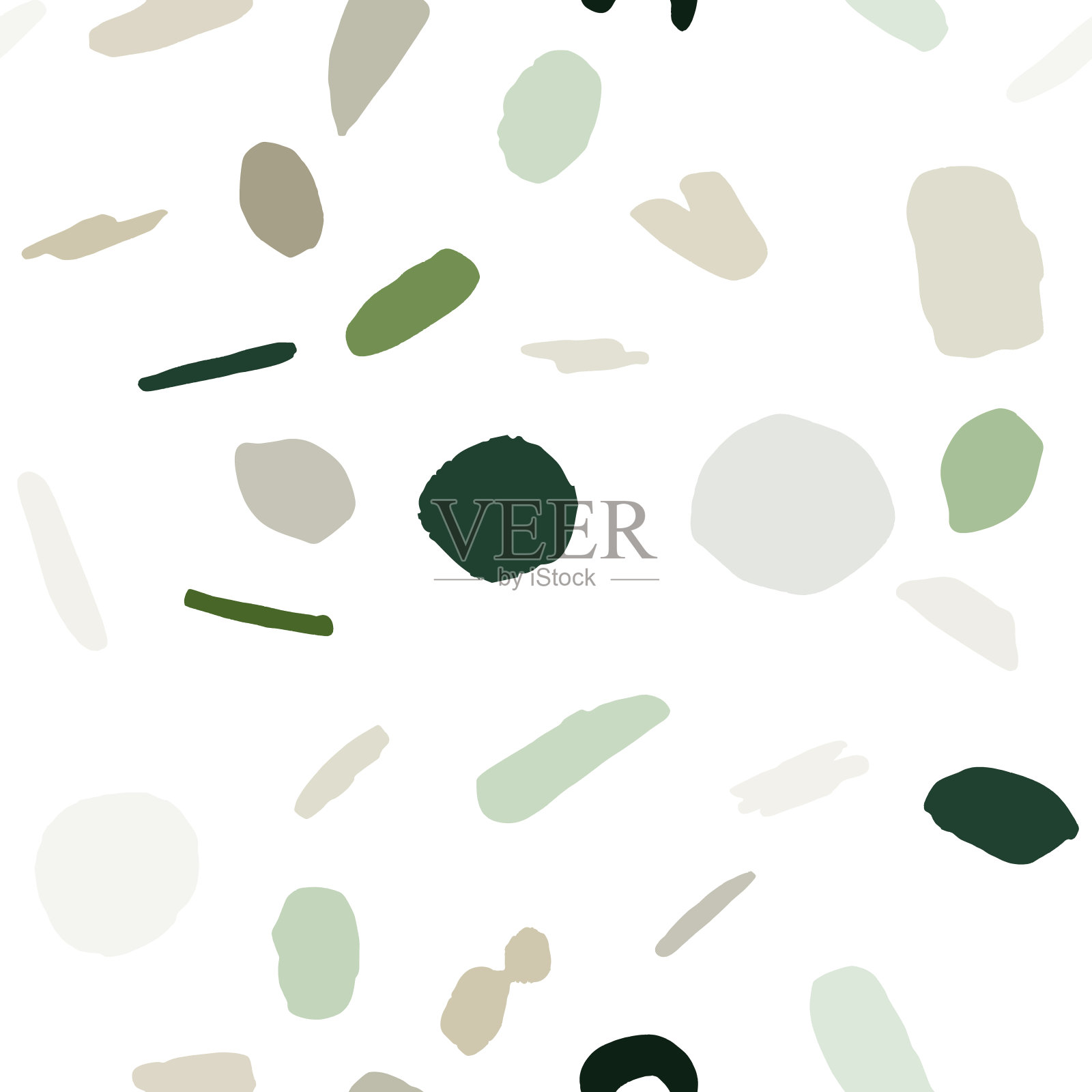 抽象混乱的形状和元素无缝的模式。插画图片素材