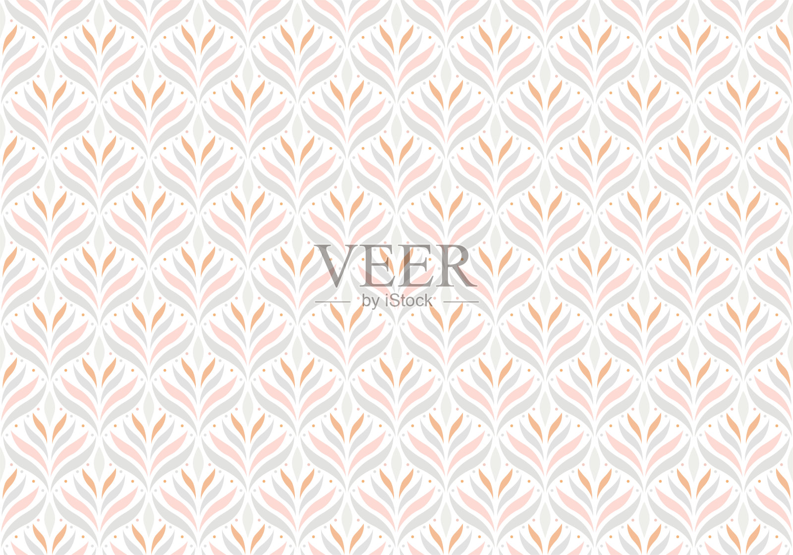 优雅的花卉矢量无缝模式。装饰性花卉插图。抽象装饰艺术背景。插画图片素材