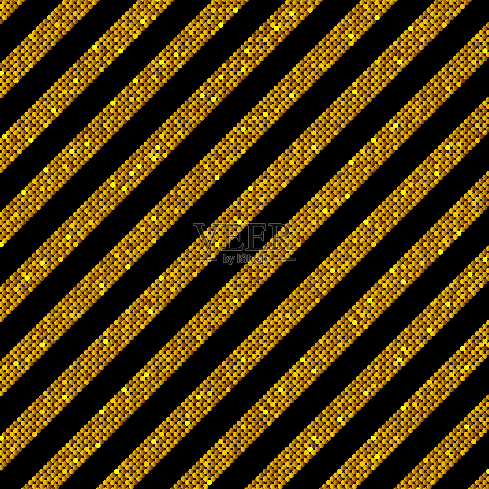 平行线对角线黄金亮片，闪闪发光。线条艺术风格的亮片。插画图片素材