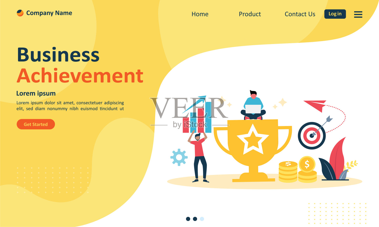 适合网页登陆页、ui、手机app、横幅模板。矢量图插画图片素材