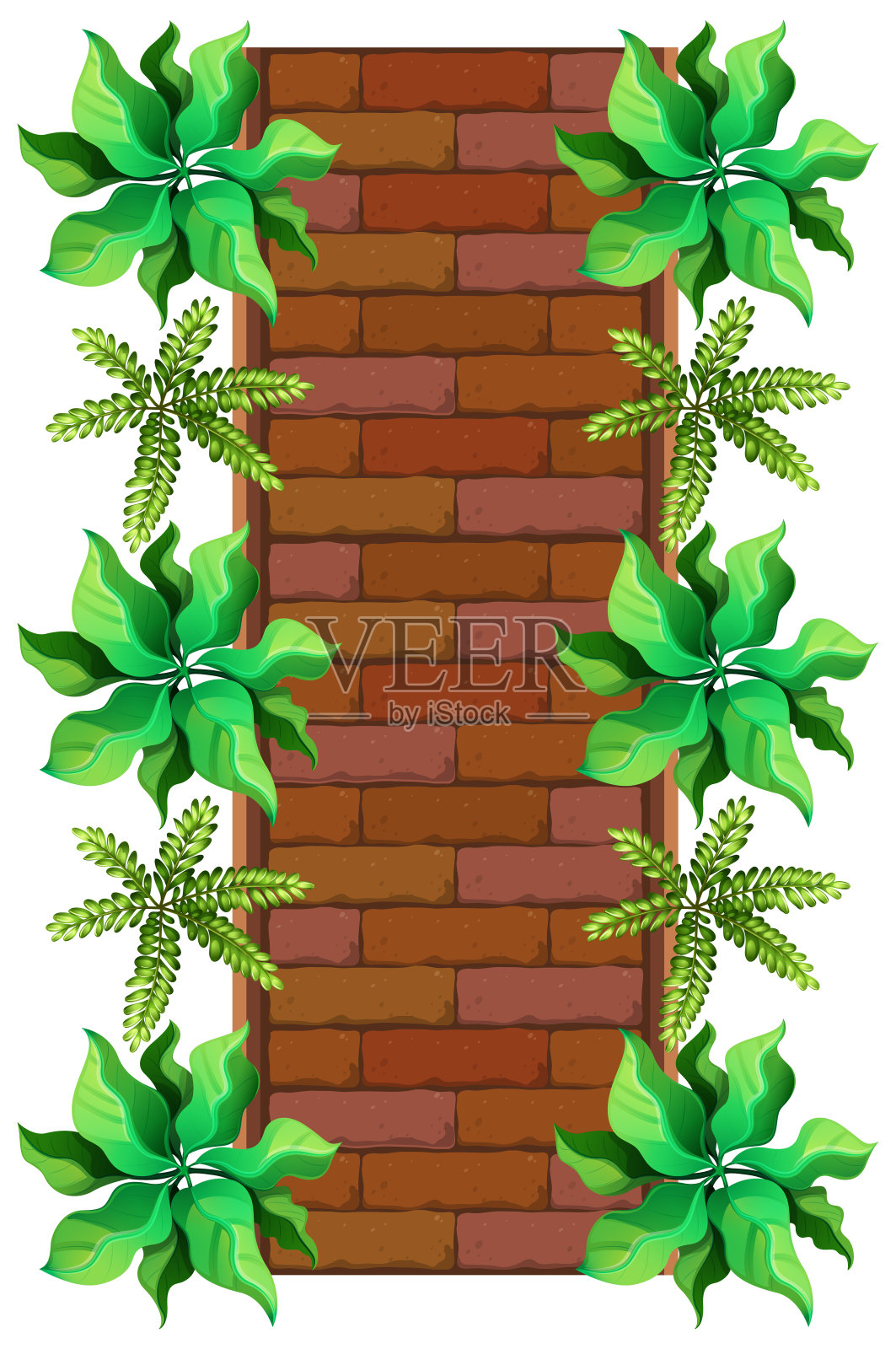 大自然的鸟瞰图插画图片素材