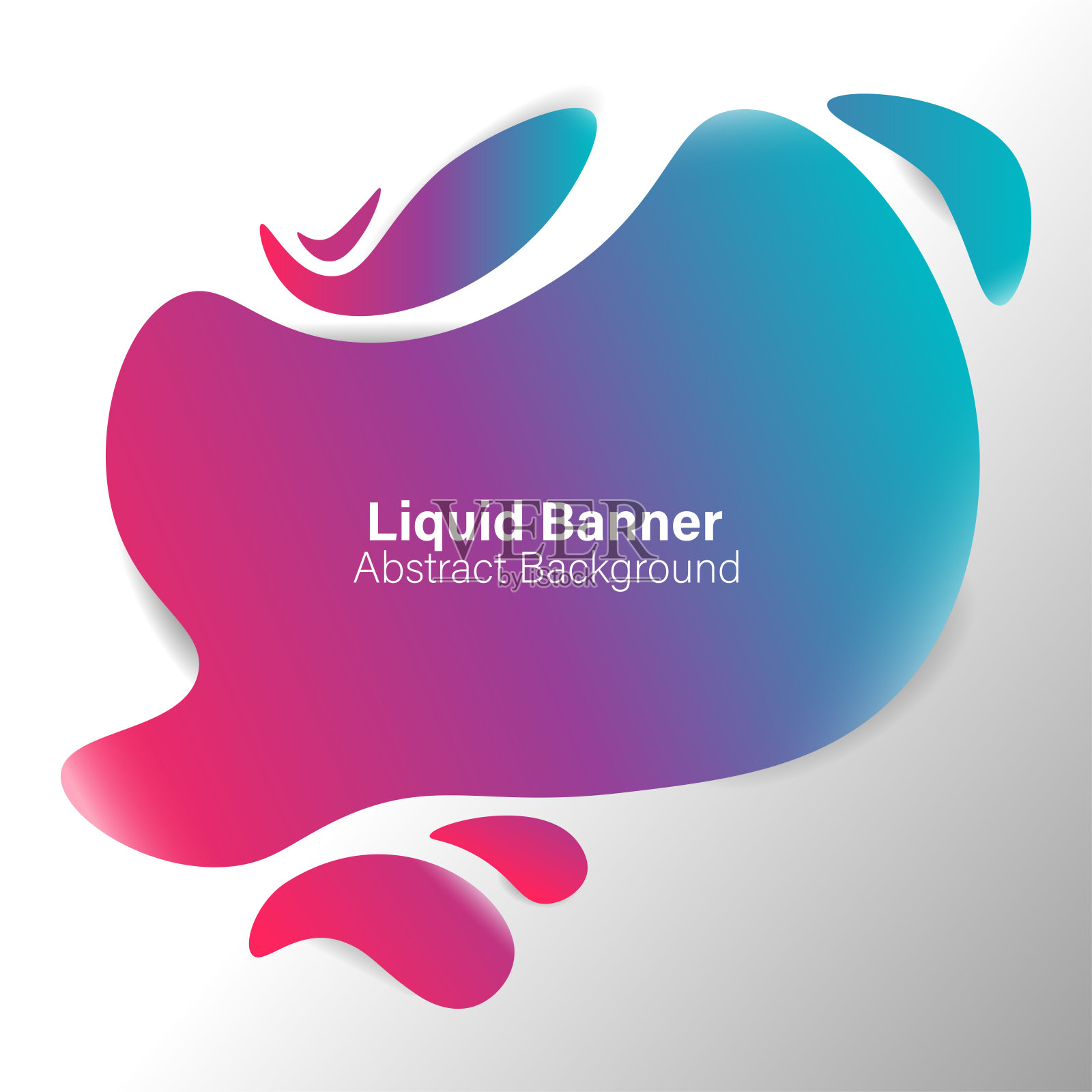 现代彩色液体矢量背景。抽象流体梯度形状的标志，横幅，网页或印刷设计。插画图片素材