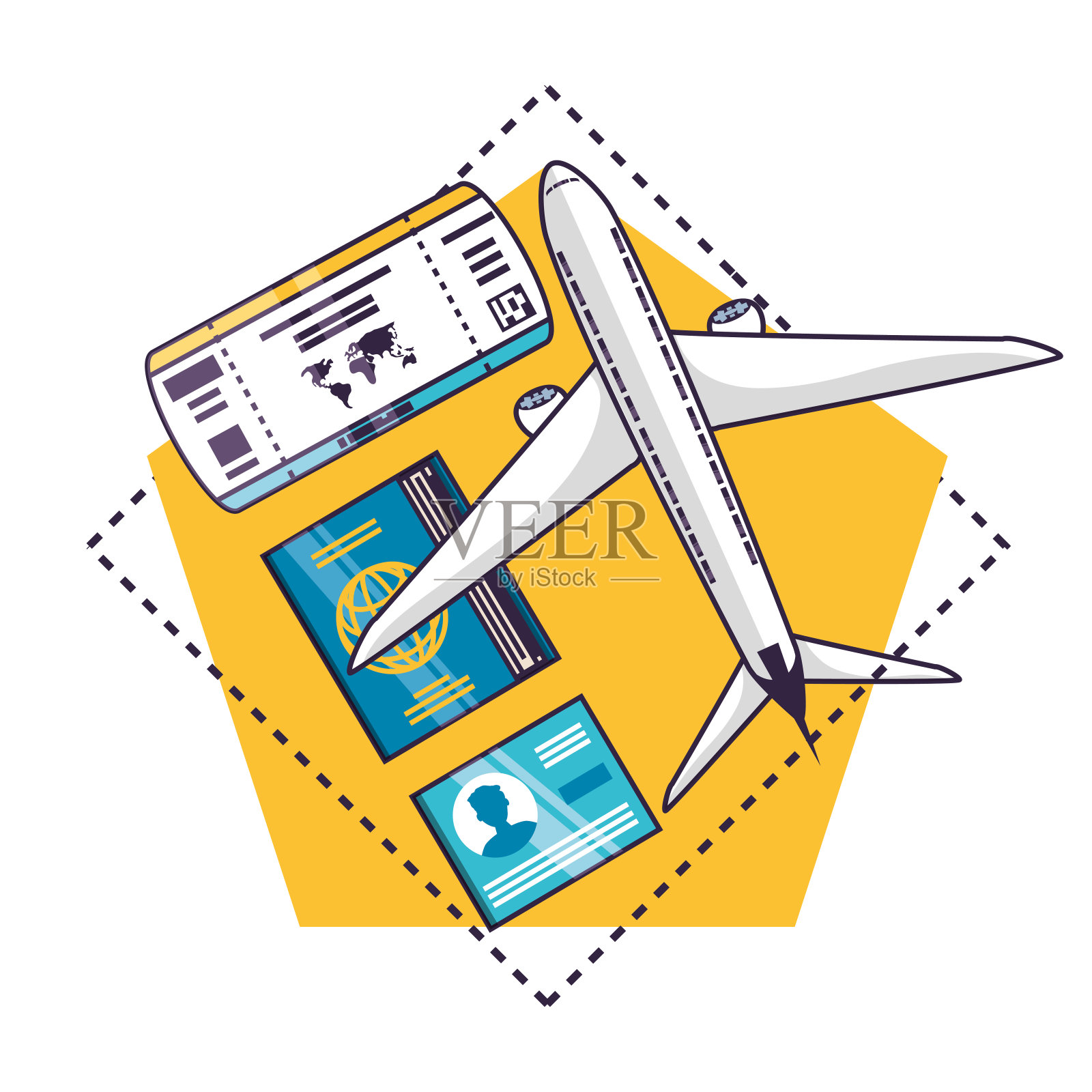 孤立旅行图标集设计图标素材