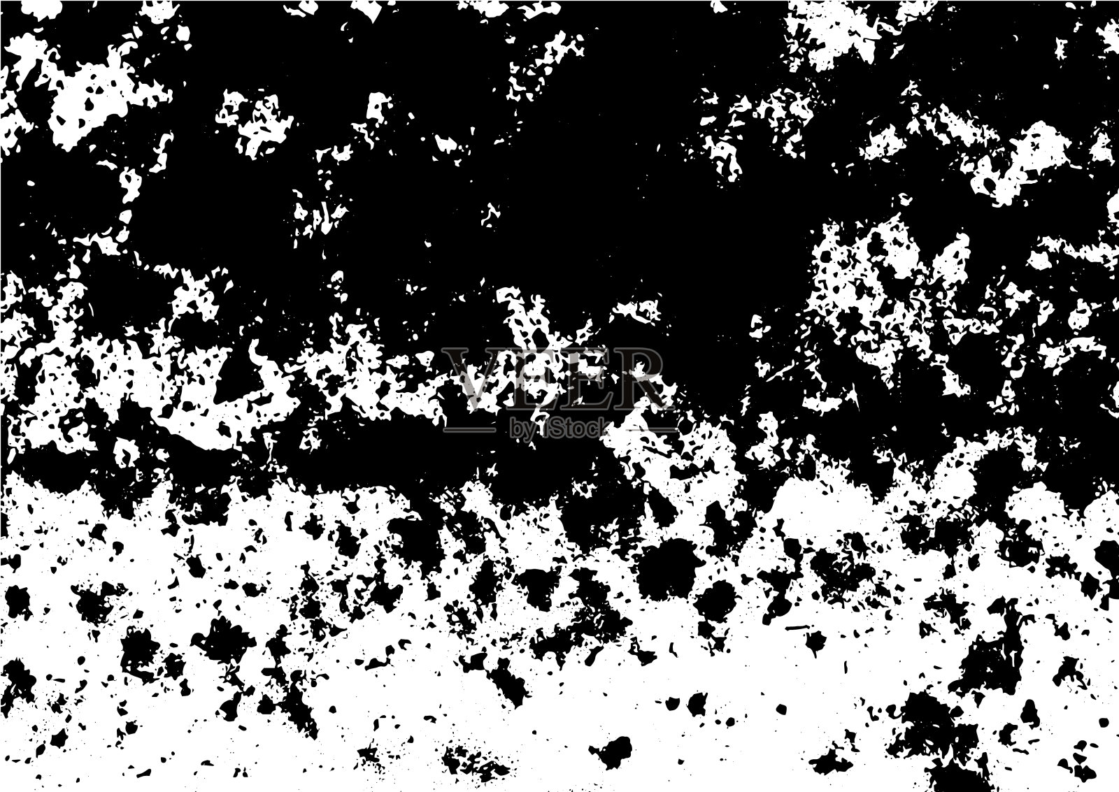 黑白垃圾城市纹理矢量与复制空间。抽象插图表面灰尘和粗糙肮脏的墙壁背景与空模板。危难或污垢和损害效果概念-矢量插画图片素材