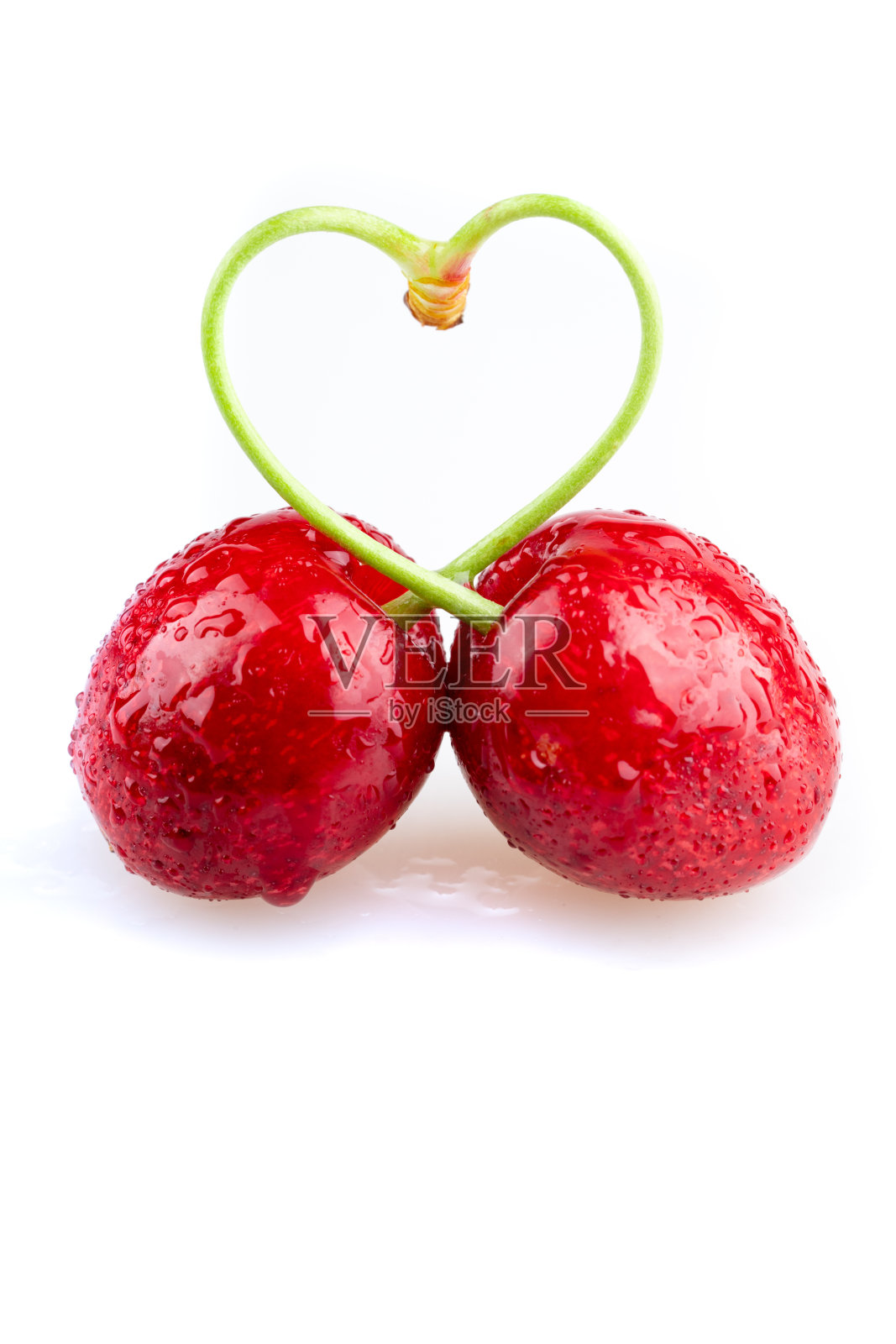 心形的樱桃照片摄影图片