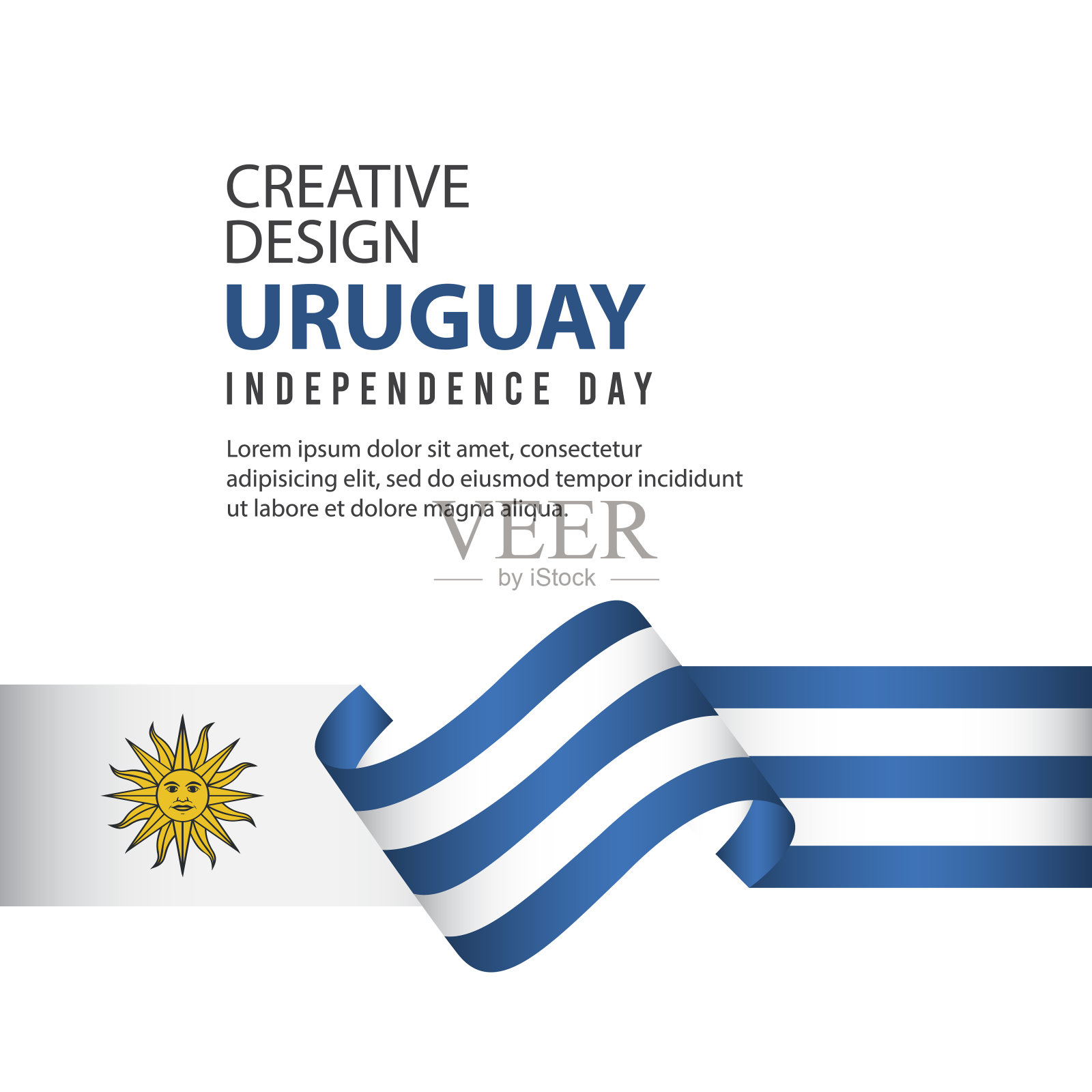 乌拉圭独立日庆祝创意设计插图矢量模板插画图片素材