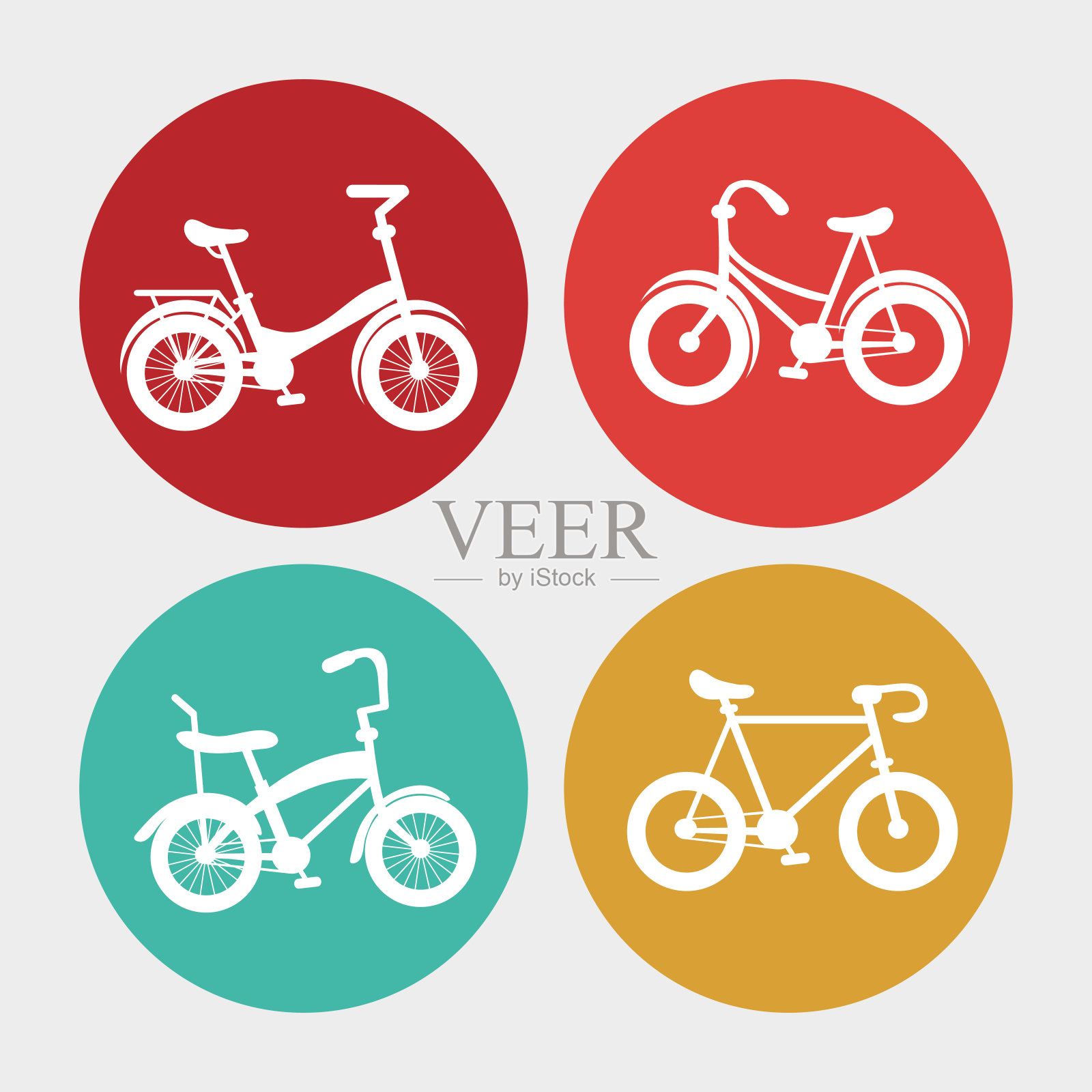 自行车和健康的生活方式设计设计元素图片