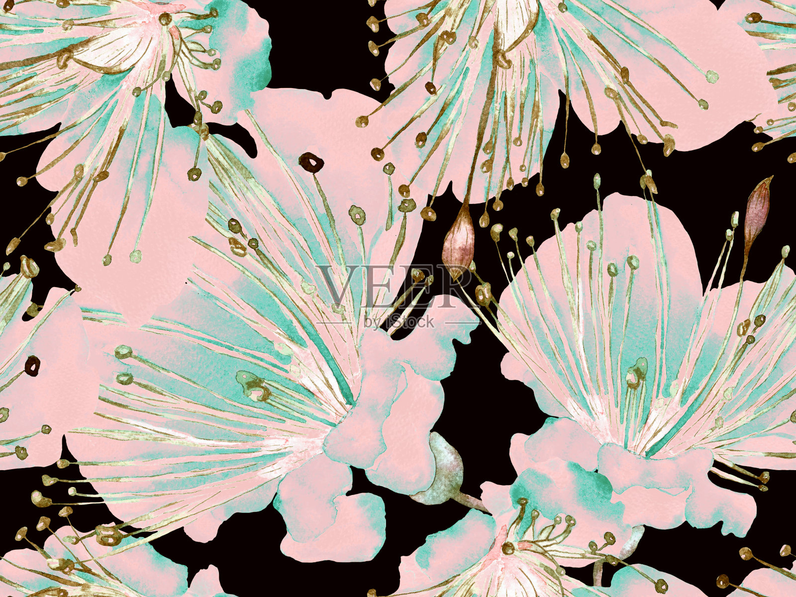 大胆的印花。插画图片素材