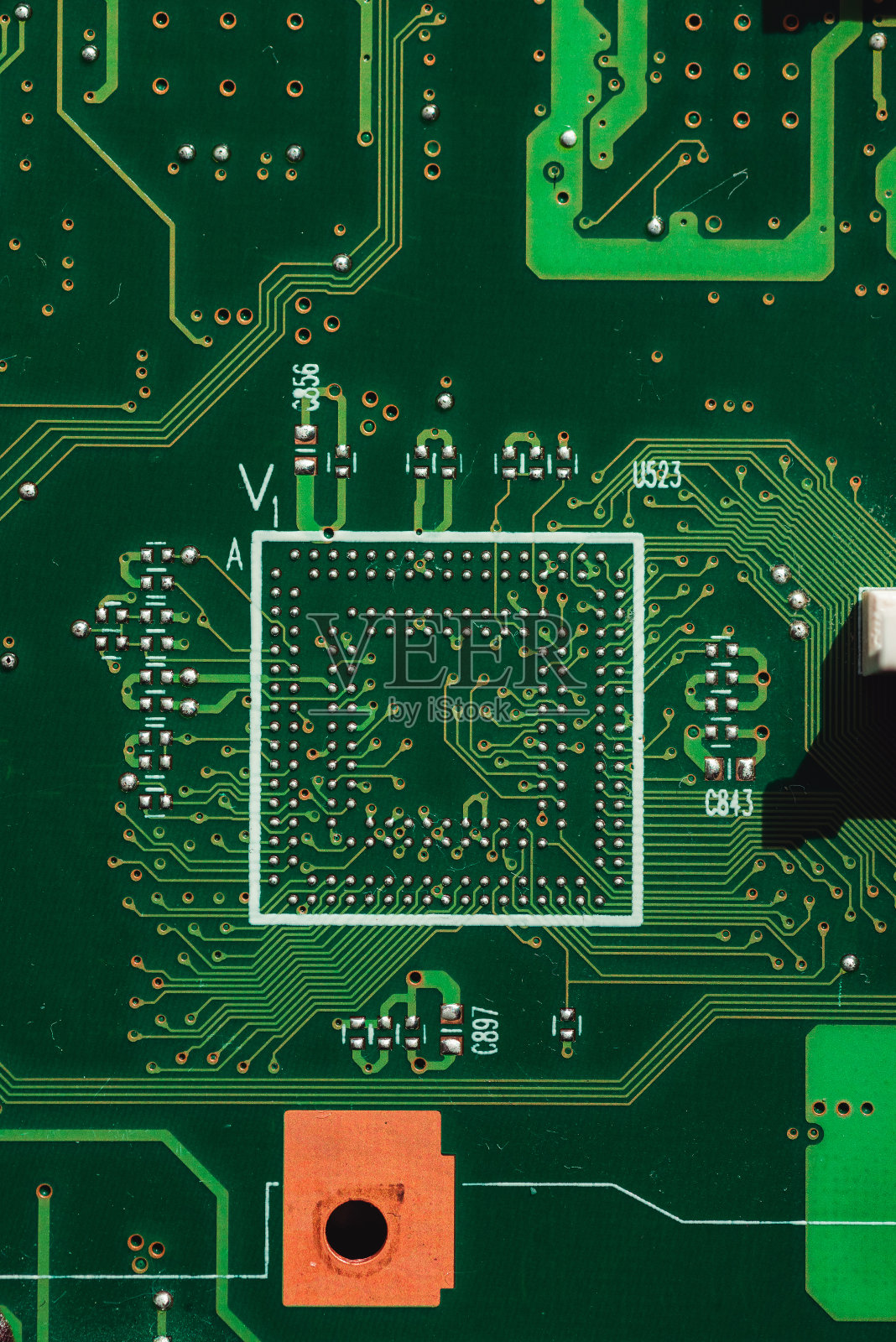 微距笔记本电脑微电路的微距照片照片摄影图片