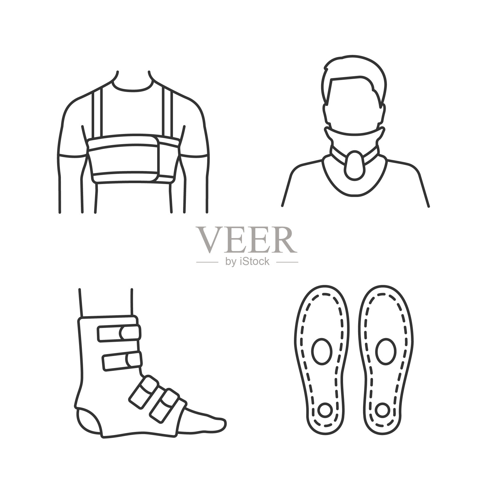 创伤治疗的图标插画图片素材