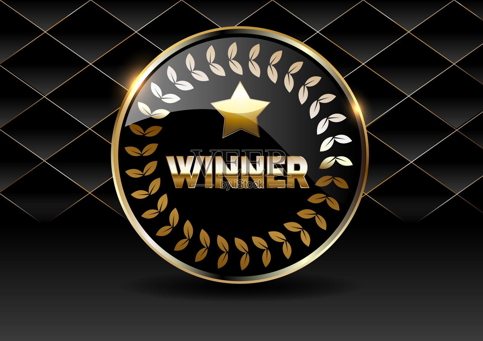 矢量插图为赢家的扑克，卡，轮盘赌和彩票。的框架。插画图片素材