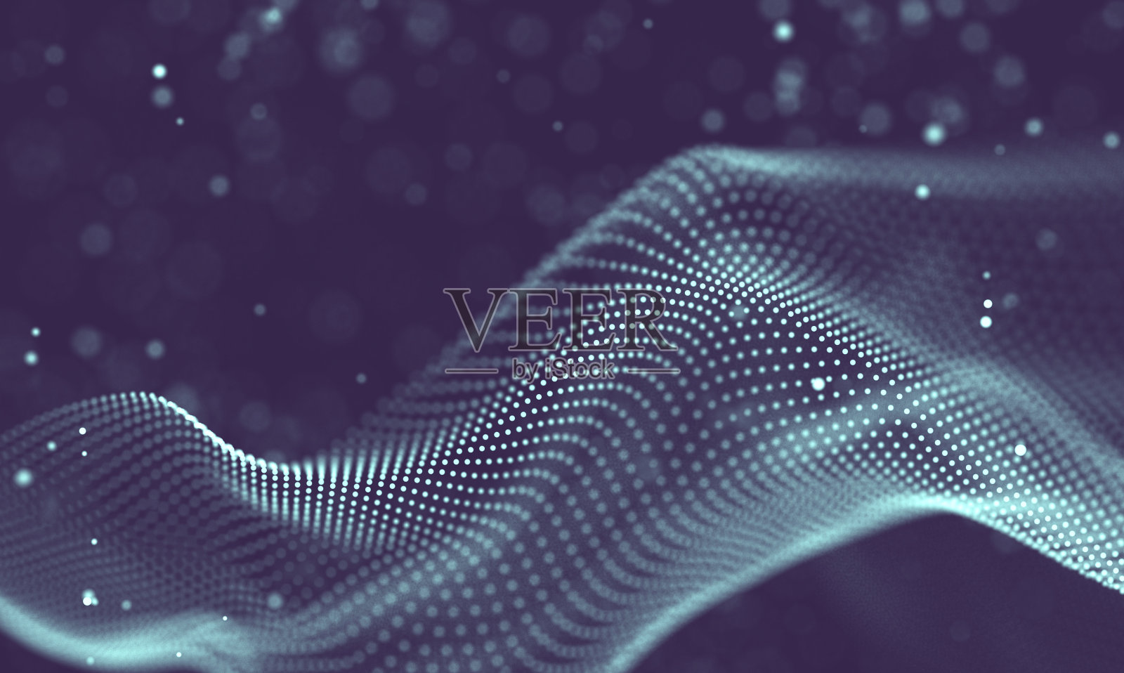 数据技术抽象未来插画。低聚形状与连接的点和线在黑暗的背景。3 d渲染。大数据可视化。插画图片素材