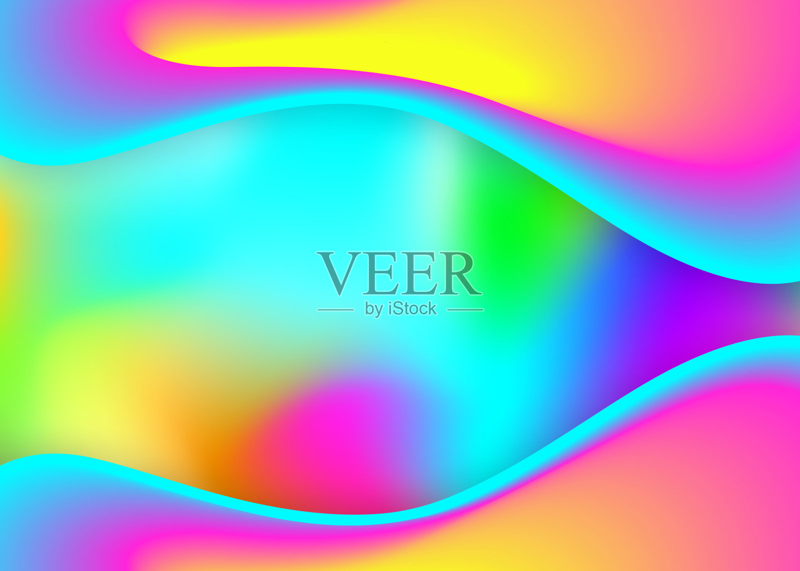 具有流体形状和元素的流体动态背景。插画图片素材