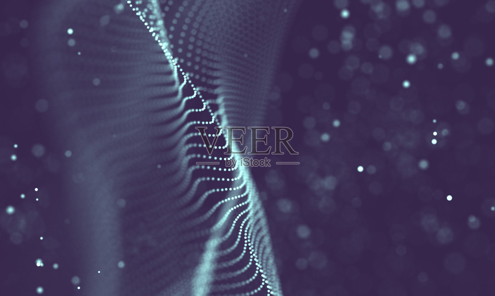 数据技术抽象未来插画。低聚形状与连接的点和线在黑暗的背景。3 d渲染。大数据可视化。插画图片素材