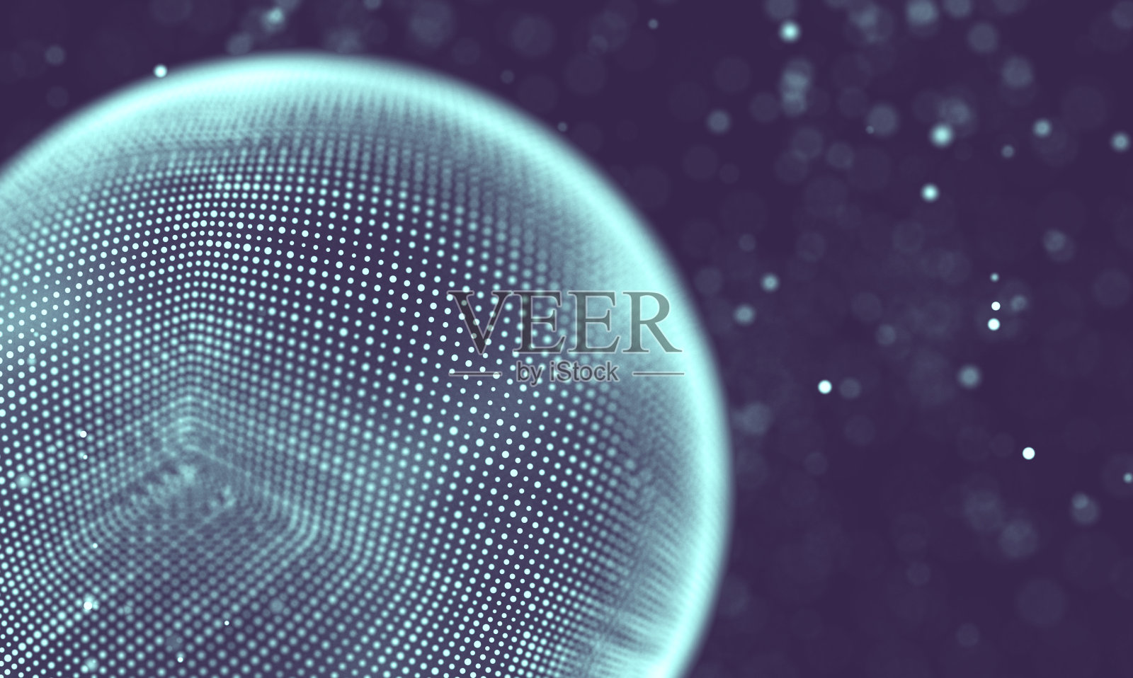 数据技术抽象未来插画。低聚形状与连接的点和线在黑暗的背景。3 d渲染。大数据可视化。插画图片素材