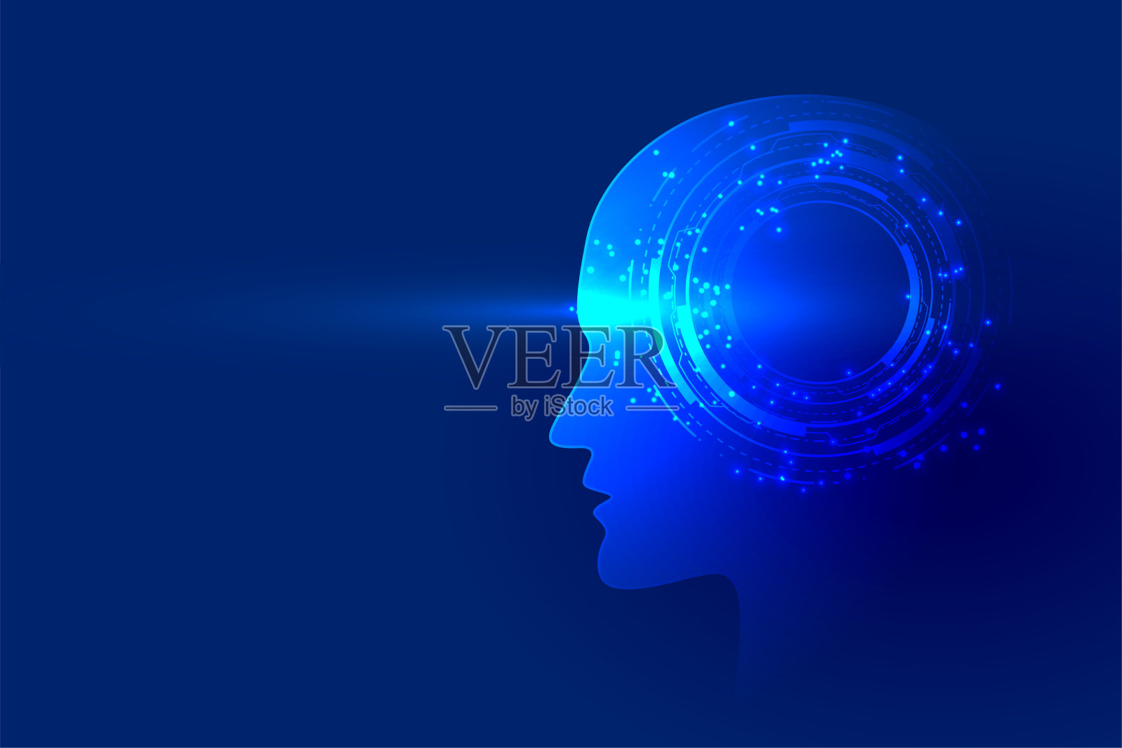 数字技术面对人工智能背景插画图片素材