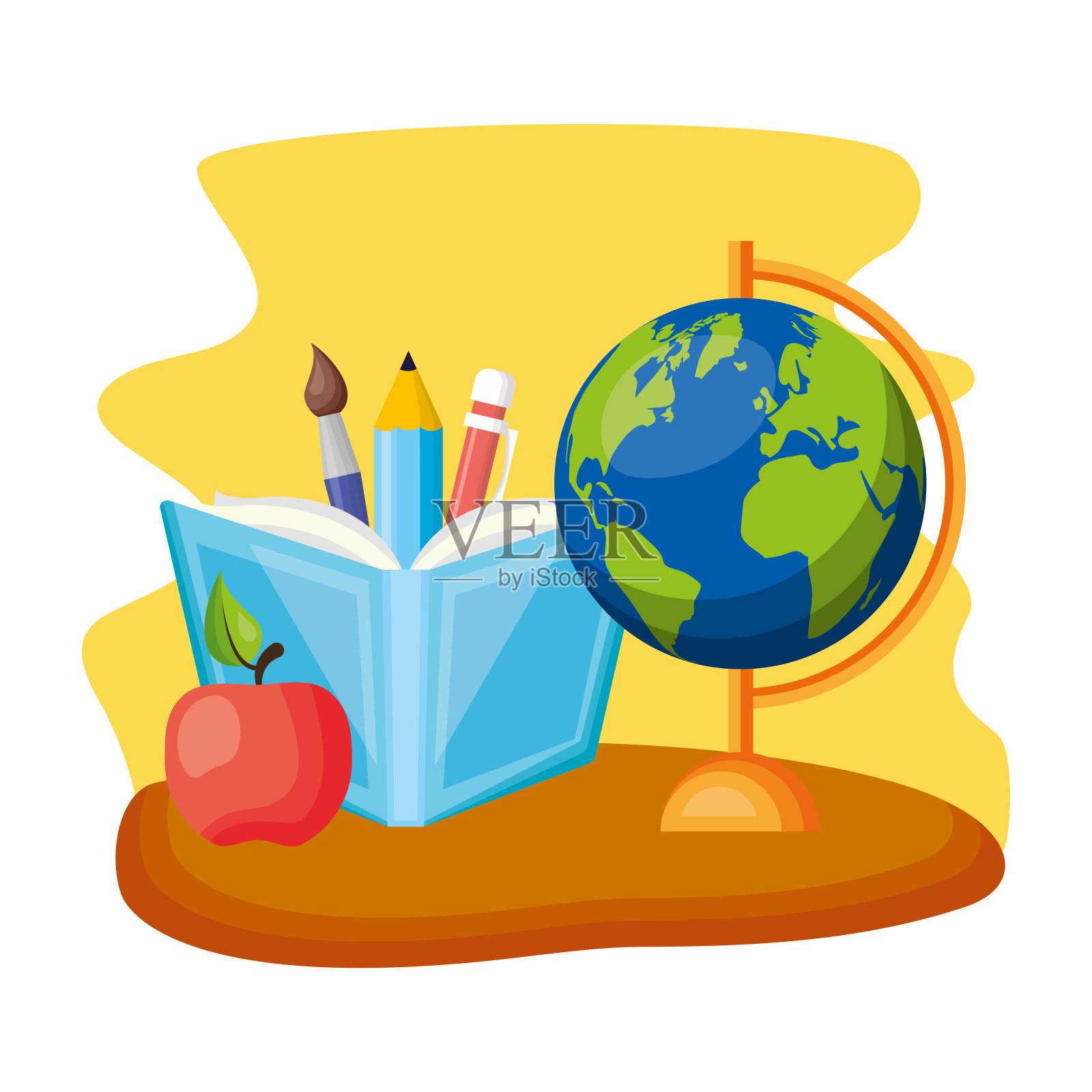 回到海报课堂插画图片素材