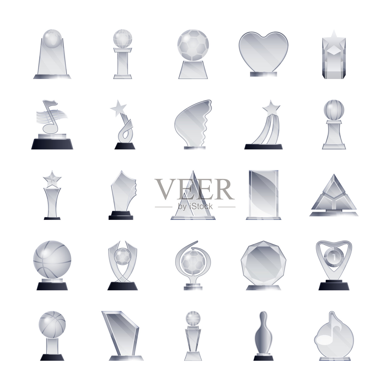 奖杯图标合集图标素材