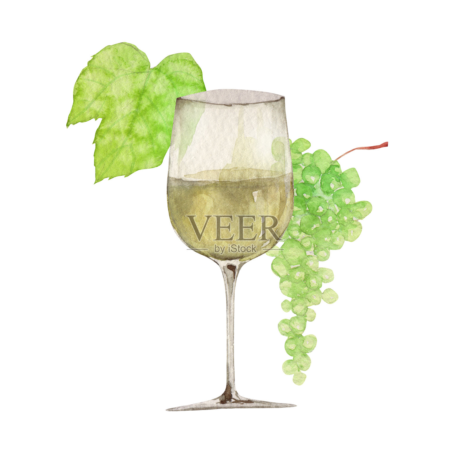 白葡萄酒杯设计元素图片