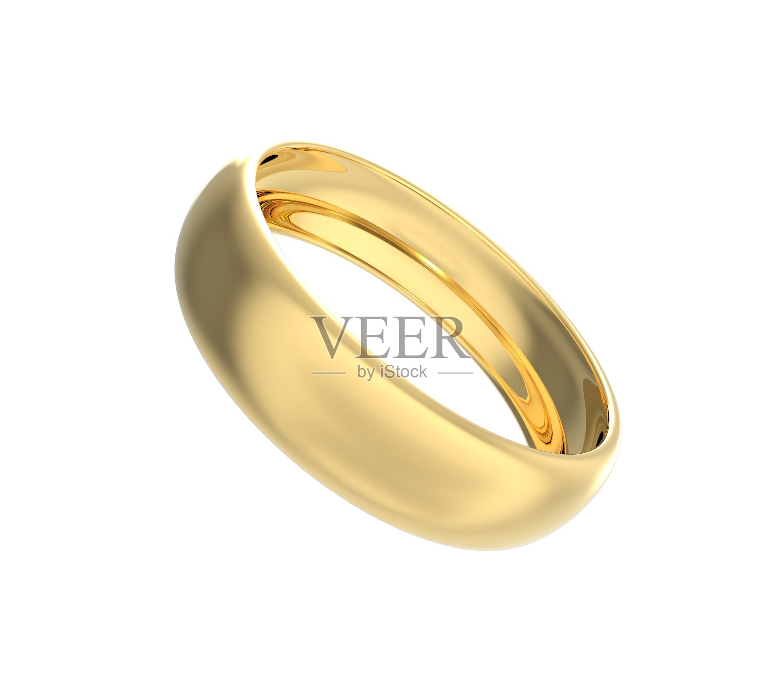 金婚戒3D渲染照片摄影图片