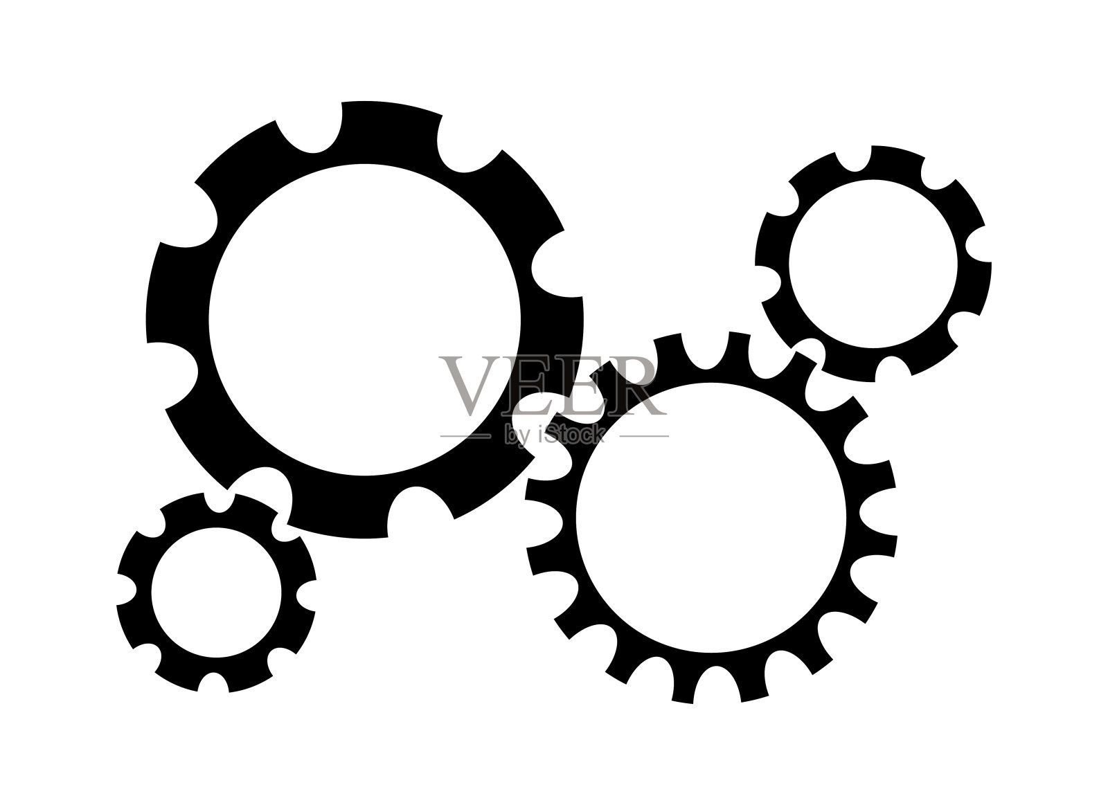 齿轮平齿啮合插画图片素材
