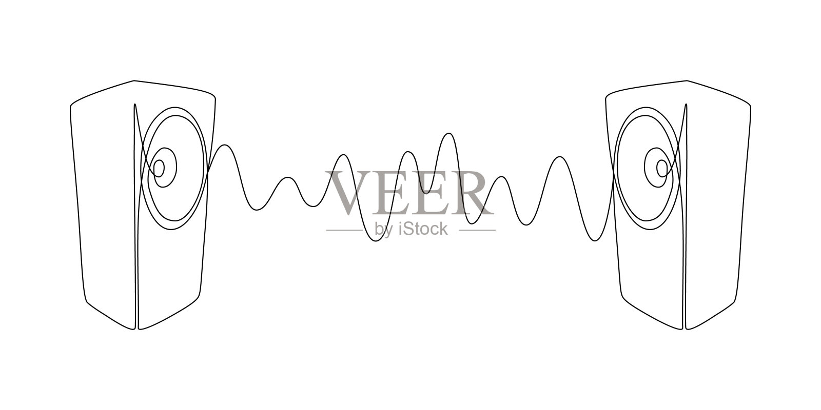 音乐波插画图片素材