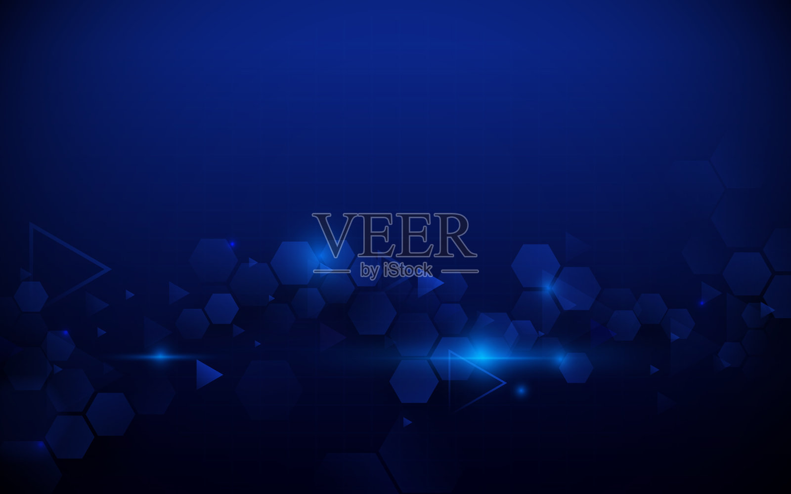 抽象的六角形，科技数字高科技概念和未来的设计背景插画图片素材