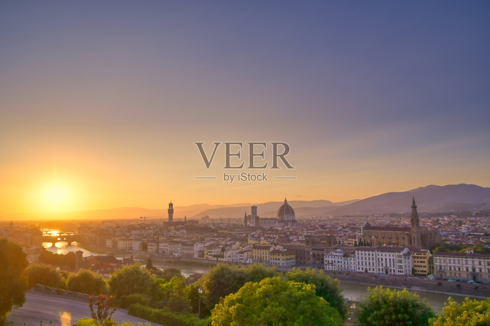 意大利佛罗伦萨的日落照片摄影图片