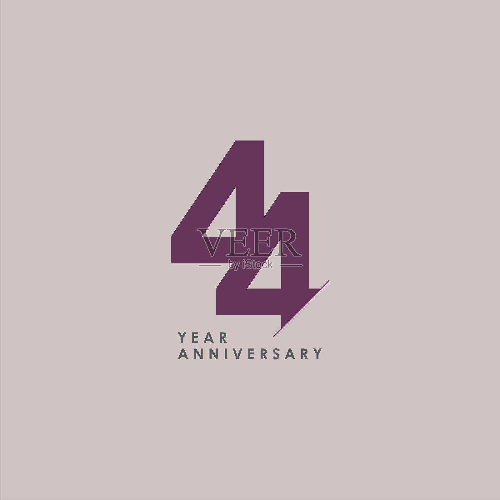 44周年庆典矢量模板设计插图插画图片素材