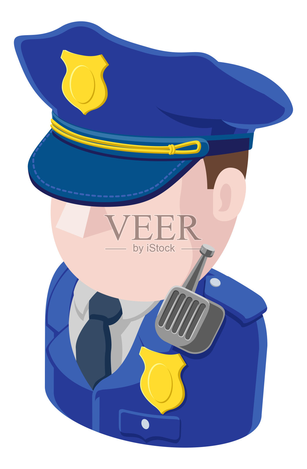 警察化身人物图标设计元素图片