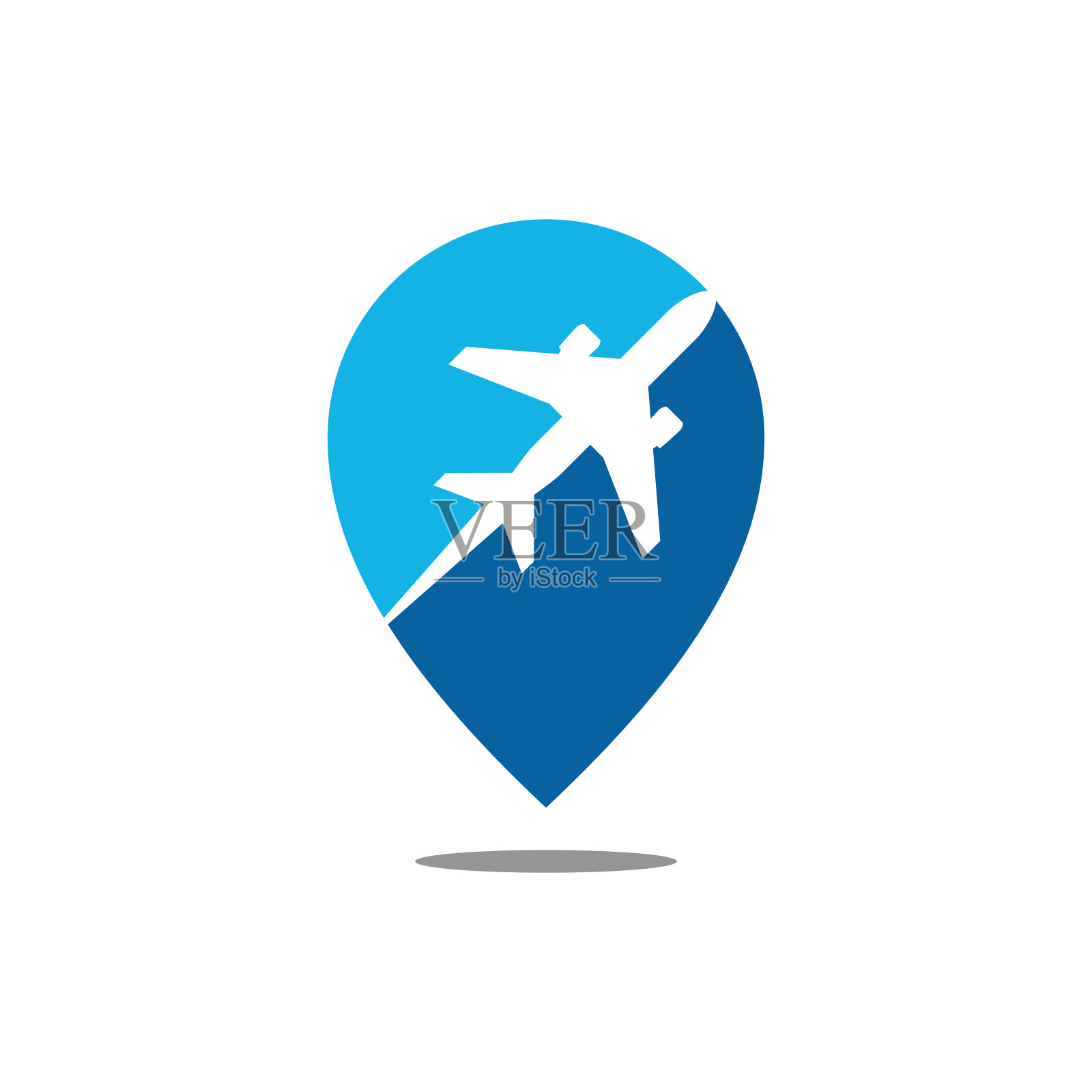 现代飞机旅行货物货运图标插画图片素材