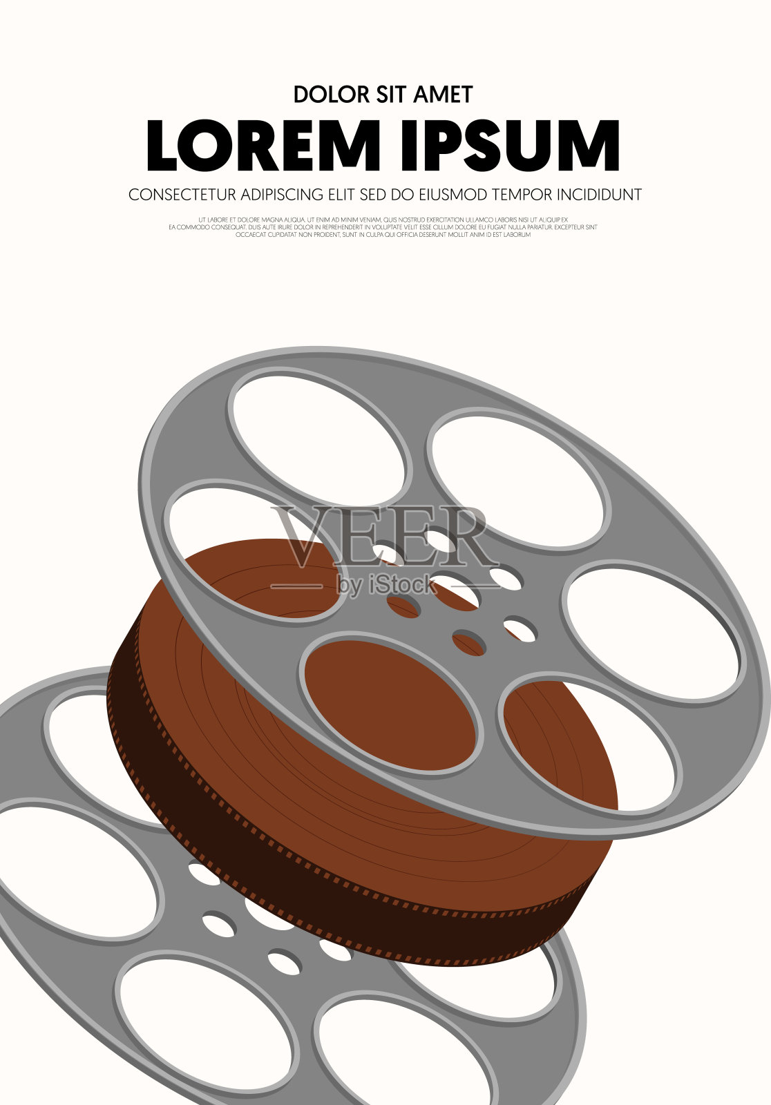 电影和电影海报现代复古复古的风格设计模板素材